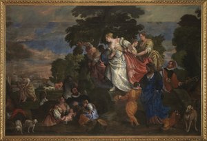 Moses reddet fra vannet, 1582-83 av Veronese