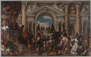 Dronningen av Saba tilbyr gaver til Salomo, 1582-83