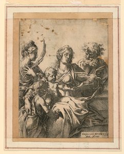 Jomfruen og barnet med de hellige Elizabeth, Joseph og den unge døperen Johannes