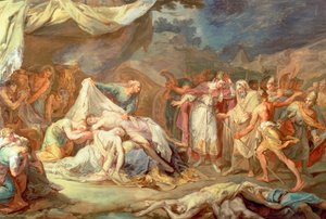 Kyros den store foran likene til Abradatus og Pantheus