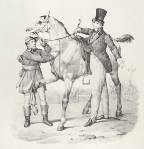 Kap. VI: Jeg kunne ikke gå jeg går ikke lenger noe sted, 1824.. av Victor Adam