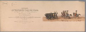 Historisk prosesjon ved det andre hundreårsjubileet for Utrecht University of Applied Sciences, 1836 (tittelutskrift) De nederlandske hærenes innflyging til Oostende, 3. juli 1600, dagen etter seieren ved Nieuwpoort; i henhold til kostymet gitt av H H Stud av Victor Adam
