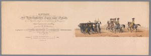 Historisk prosesjon ved det andre hundreårsjubileet for Utrecht University of Applied Sciences, 1836 (tittelutskrift) De nederlandske hærenes innflyging til Oostende, 3. juli 1600, dagen etter seieren ved Nieuwpoort; i henhold til kostymet gitt av H H Stud av Victor Adam