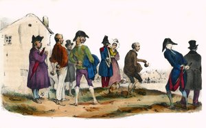 Martin, ballspilleren. I "" Album Grotesque, Choices of Outstanding Types", illustrasjoner av Victor Adam, Paris, rundt 1850. av Victor Adam