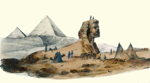 Den franske obersten i Egypt. i "" Album Grotesque, Choices of Remarkable Types", illustrasjoner av Victor Adam, Paris, rundt 1850. av Victor Adam