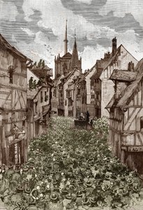 Affaire des possedes de Loudun (demoner de Loudun) ca. 1630: jakt på hekser, den franske presten Urbain Grandier (1590-1634) som angivelig inngikk en pakt med djevelen og anklager for å ha forhekset av nonner, blir brent på slakteren - ( Urbain Grandier, f