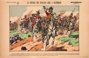 Anklagen mot Royal Scots Greys i slaget ved Waterloo, ca. 1920