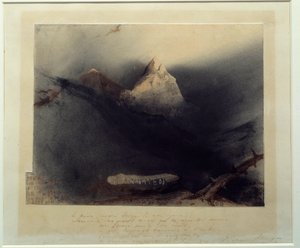 Mytenes fjell Tegning av Victor Hugo (1802-1885) 1839 Paris, Maison Victor Hugo av Victor Hugo