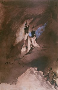 Memory of a Castle in the Vosges, 1857 (penn og blekk, vask og gouache på papir) av Victor Hugo