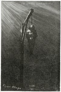 The henging av John Brown, 1800-tallet (bw gravering)