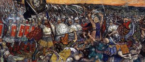 Bataille de Koulikovo - Slaget ved Kulikovo 8. september av Victor Mikhailovich Vasnetsov