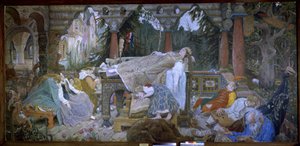 Sleeping Beauty (Traditional Tale) - Sleeping Beauty - Maleri av Viktor Mikhaylovich Vasnetsov (1848-1926), olje på lerret