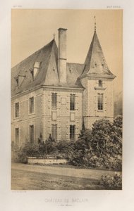Pittoresk arkitektur eller monumenter fra det 15. århundre. Og XVI. Centuries: Chateaux of France of the XV and XVI Centuries: Pl. 59, Château De Baclair (Nedre Seine) av Victor Petit