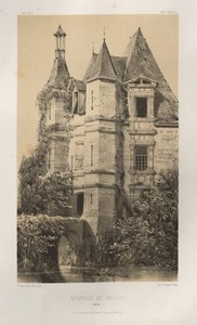 Pittoresk arkitektur eller monumenter fra det 15. århundre. Og XVI. Centuries: Chateaux of France of the XV and XVI Centuries: Pl. 78, Manoir de Belvau (Corrèze) av Victor Petit