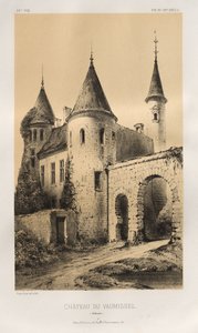 Pittoresk arkitektur eller monumenter fra det 15. århundre. Og XVI. Centuries: Slott i Frankrike fra det XV og XVI århundre: Pl. 89, Château du Vaumissel (Calvados) av Victor Petit