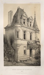 Pittoresk arkitektur eller monumenter fra det 15. århundre. Og XVI. Centuries: Chateaux De France av XV og XVI Centuries: Pl. 9, Old Chateau of Villeneuve (Yonne) av Victor Petit