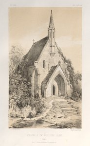 Pittoresk arkitektur eller monumenter fra det 15. århundre. Og XVI. Centuries: Chateaux De France av det XV og XVI århundre: Pl.22, Kapellet i Fontaine-Jean (Loiret) av Victor Petit