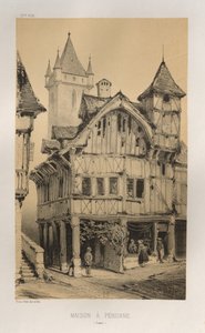 Pittoresk arkitektur eller monumenter fra det 15. århundre. Og XVI. Centuries: Chateaux De France av XV og XVI Centuries: Pl. 27, House A Peronne (Somme) av Victor Petit