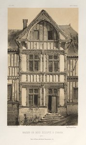 ...pl. 25, Maison En Bois Sculpte A Cravan Yonne, utgitt 1860.