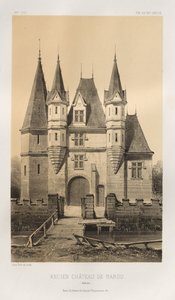 ...pl. 88, Gammelt slott i Barou Calvados, 1860. av Victor Petit