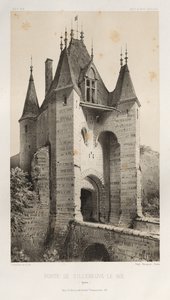 ...pl. 95, Porte de Villeneuve-Le-Roi Yonne, 1860. av Victor Petit
