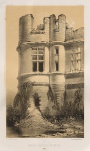 ...pl. 99, gamle slottet i Belin Sarthe, 1860.