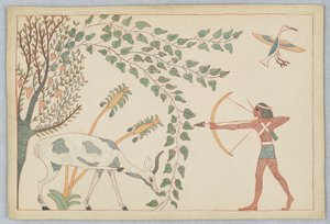 Hjorten og vintreet, illustrasjon for Aesops fabler av Victor Wilbour