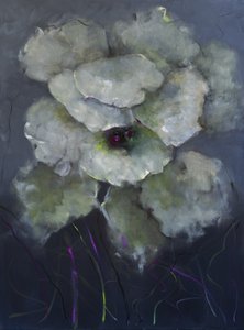 Nattblomst 1, 2022 (olje på lerret)