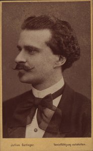 Portrett av komponisten Eduard Strauss 1835-1916, 1874. av Vienna . Photo studio Julius Gertinger