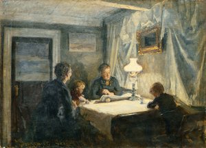 Kveld i Skagen (Kunstnerens familie)
