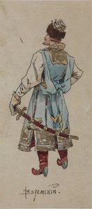 Kostymedesign for operaen The Merchant Kalashnikov av A. Rubinstein, 1901 av Viktor Andreyevich Simov