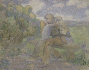Kysset, 1897 av Viktor Elpidiforovich Borisov Musatov