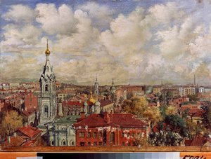 Moskva (Russland) - Maleri av Viktor Jakovlevich Yakovlev (1844-?), olje på lerret, russisk kunst av Viktor Jakovlevich Yakovlev