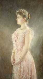 Portrett av keiserinne Alexandra Fyodorovna av Russland 1872-1918, kona til tsar Nicholas II, 1901 av Viktor Karlovich Stemberg