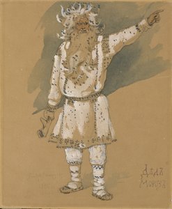 Bestefar Frost. Kostymedesign for operaen Snow Maiden av N. Rimsky-Korsakov, 1885 av Viktor Mikhaylovich Vasnetsov