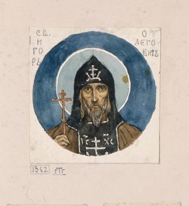 Hellige prins Igor av Chernigov Studerer etter fresker i St. Vladimirs katedral i Kiev, 1884-1889 av Viktor Mikhaylovich Vasnetsov