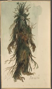 Leshy. Kostymedesign for operaen Snow Maiden av N. Rimsky-Korsakov, 1885. av Viktor Mikhaylovich Vasnetsov