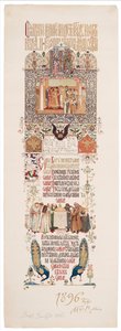 Meny med festmåltidet for å feire kroningen av Nicholas II og Alexandra Fyodorovna, 1896 av Viktor Mikhaylovich Vasnetsov