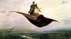 Å ri på et flygende teppe, 1880