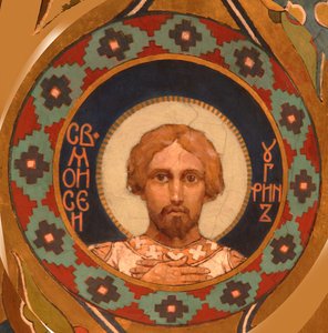 Den hellige Moses den ungarske, 1885-1896 av Viktor Mikhaylovich Vasnetsov