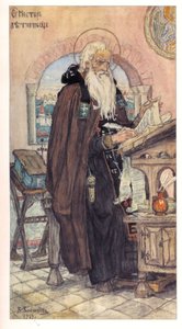 Krønikeskriveren Nestor, 1919 av Viktor Mikhaylovich Vasnetsov