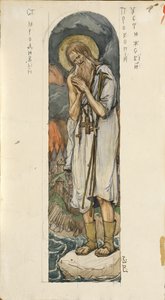 Saint Prokopius av Ustyug Studerer etter fresker i St. Vladimirs-katedralen i Kiev, 1884-1889 av Viktor Mikhaylovich Vasnetsov
