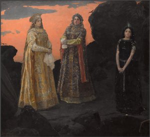 Tre dronninger av det underjordiske riket, 1879. av Viktor Mikhaylovich Vasnetsov