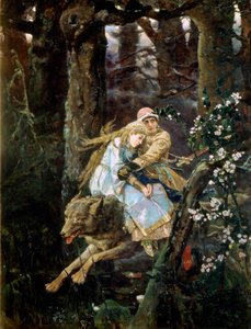 Tsarevich Ivan som rir på den grå ulven, 1889