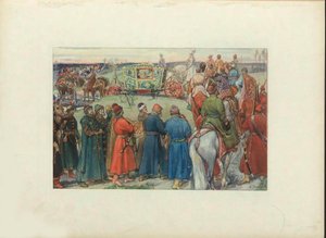 Tsarene Alexei Mikhailovich Ride to the Hunt, 1896 av Viktor Mikhaylovich Vasnetsov