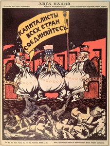 "The League of Nations: Capitalists of the World Unite" fra "The Russian Revolutionary Poster" av V. Polonski av Viktor Nikolaevich Deni