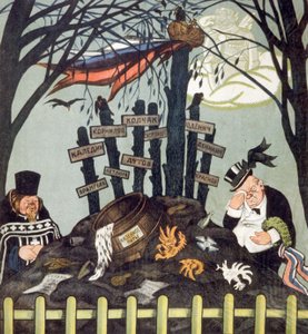 Graven til kontrarevolusjonære: Wrangel, Dutov, Kolchak, ca. 1920-1921 (plakat) av Viktor Nikolaevich Deni
