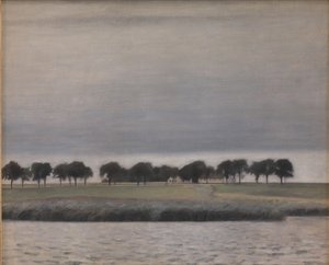 Forstudie for "Solarregn. Gentoftesjøen" av Vilhelm Hammershøi