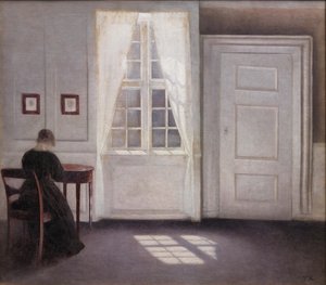 Interiør i Strandgade, Sollys på gulvet, 1901.