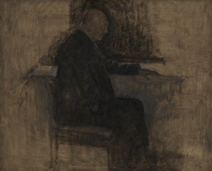 Arkitekt Thorvald Bindesbøll av Vilhelm Hammershøi